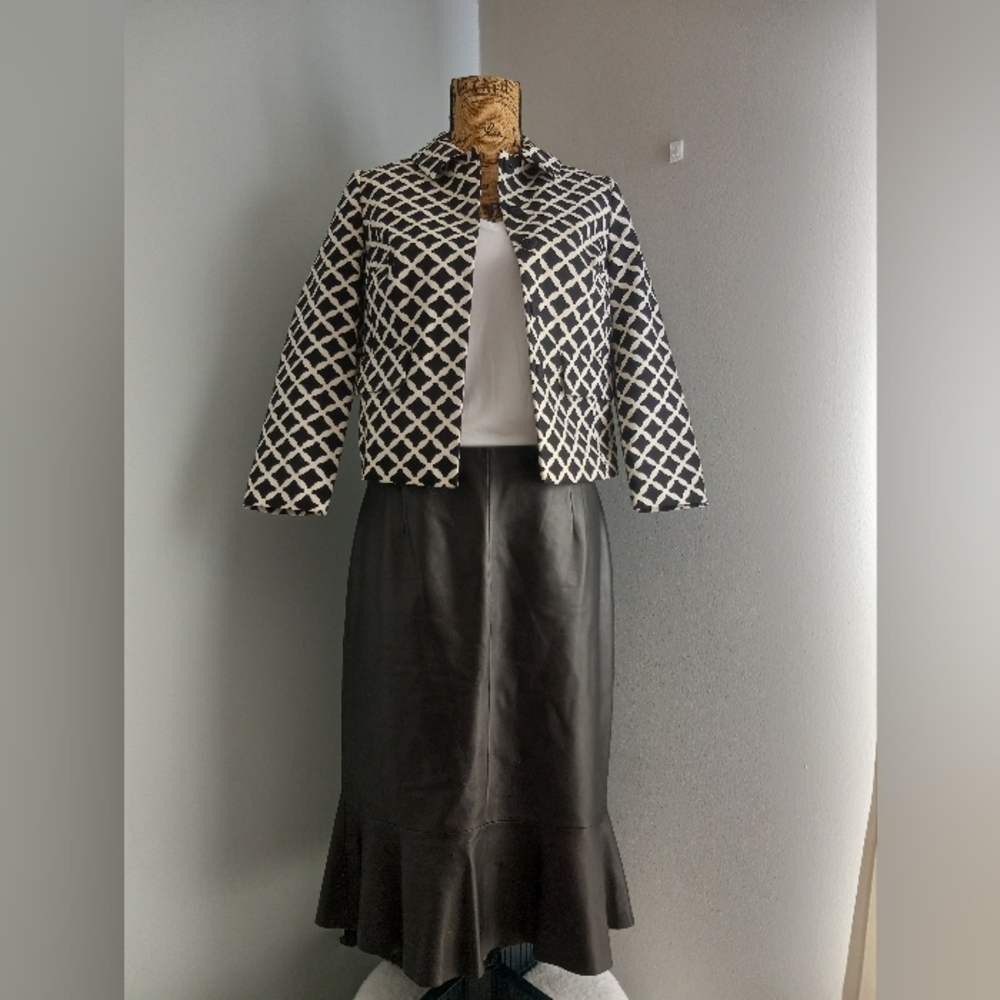 Colette Mordo for Sadimara Womens Black Soft Genuine Leather Skirt Size 10